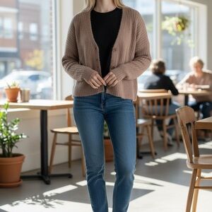 Love Tree Taupe Knit Sweater